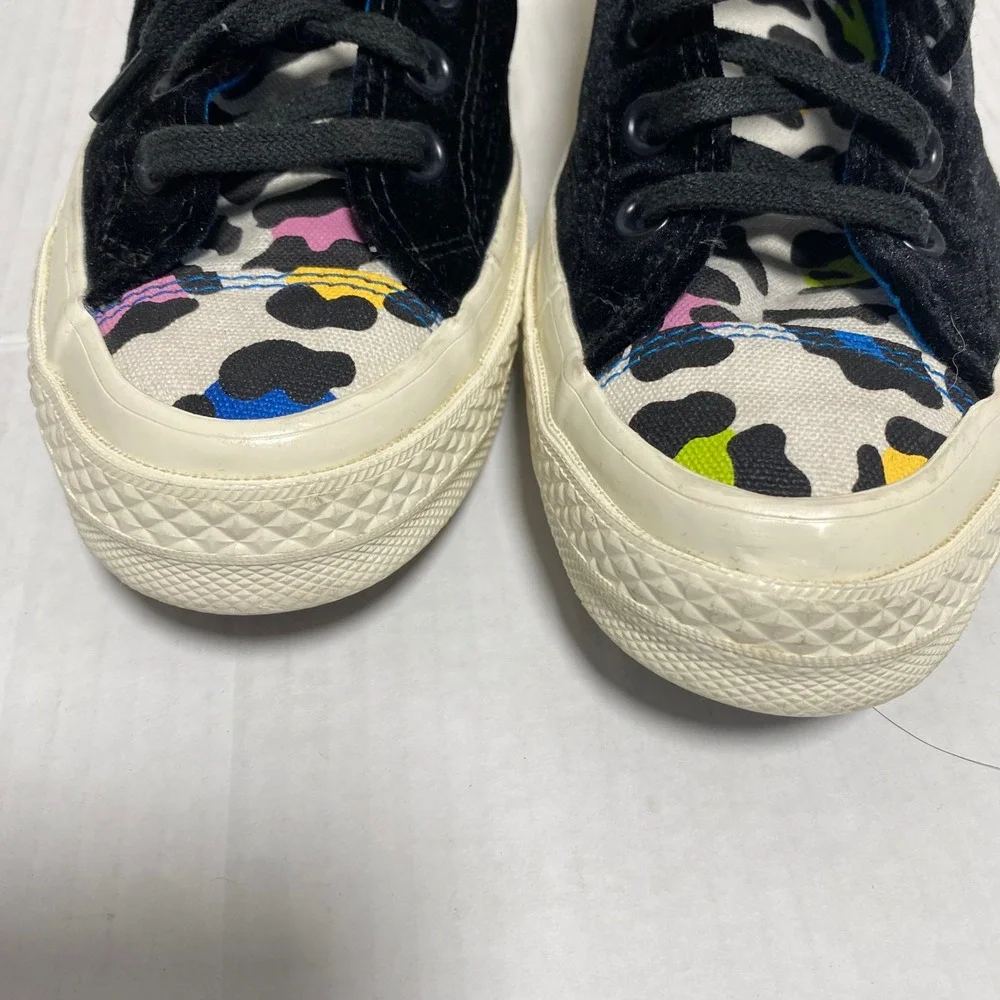 Converse Chuck 70 Ox Velvet Leopard Print Sneakers Black Multi Womens 7 Colorful - Picture 7 of 11